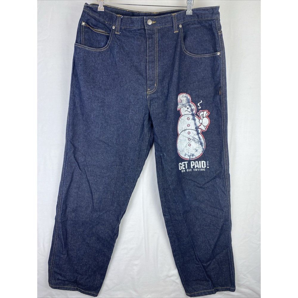 Dynamic UrbaniX Blue Jeans Mens 40x32 Denim‎ Loose Baggy Skater Grunge Pants Y2K